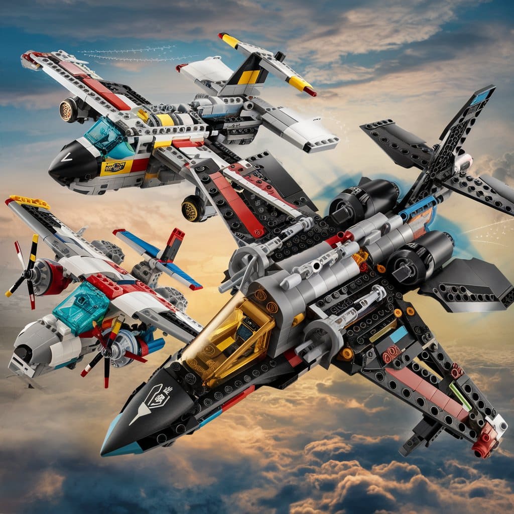 Build Your Own Air Force, 3in1 Technic Air Fighter Building Blocks Toy