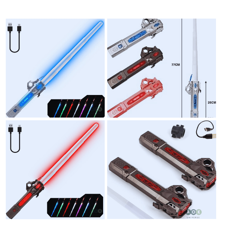 Extendable lightsaber color changing