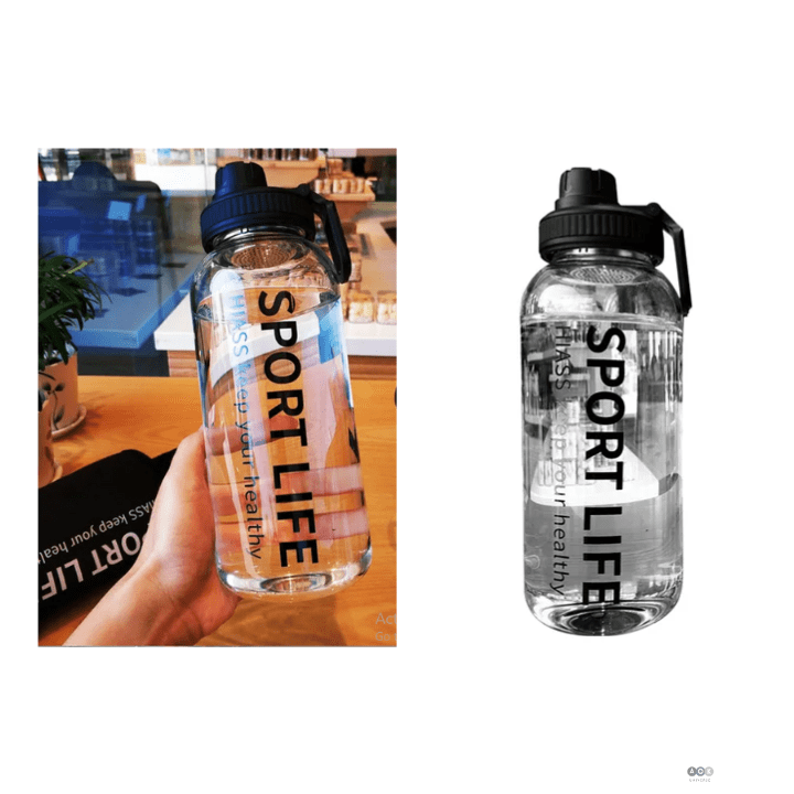 Glass Bottle Sports 1000ml with Lid