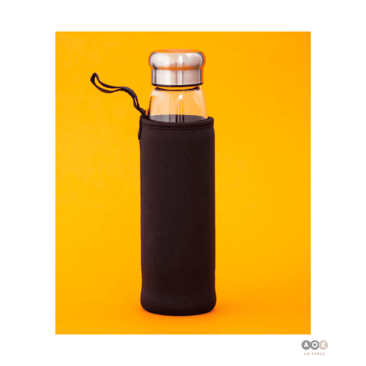 Glass Bottle 550ml - Leak Proof & Cover