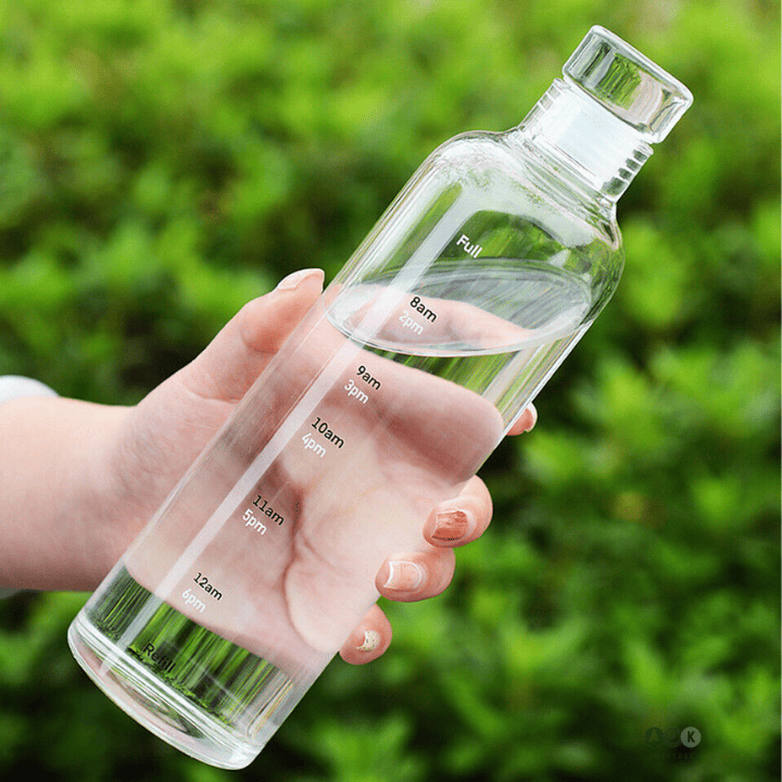 Glass Bottle 500ml with Time Marker