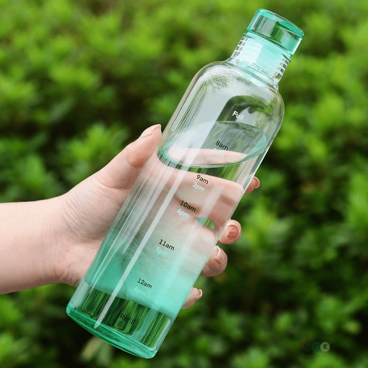 Glass Bottle 500ml with Time Marker